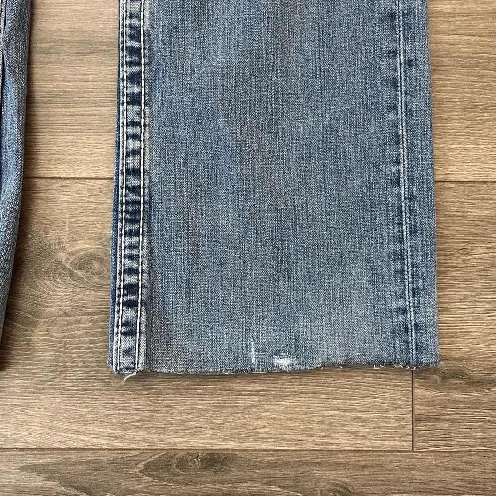 True Religion Jeans Billy Big T Mens 34x30 Blue Denim Distressed Style